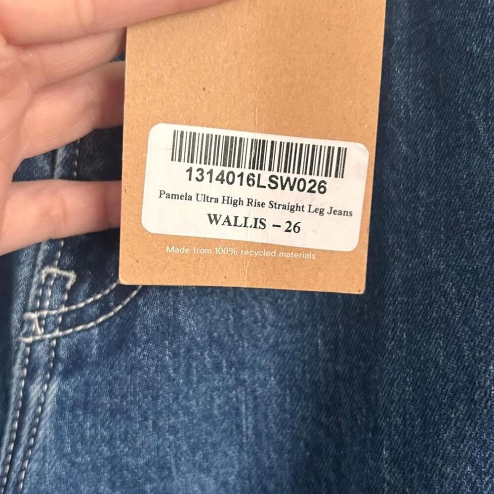 Reformation Pamela Ultra High Rise Straight Leg Jeans Wallis Wash Size 26 NWT - Picture 4 of 6
